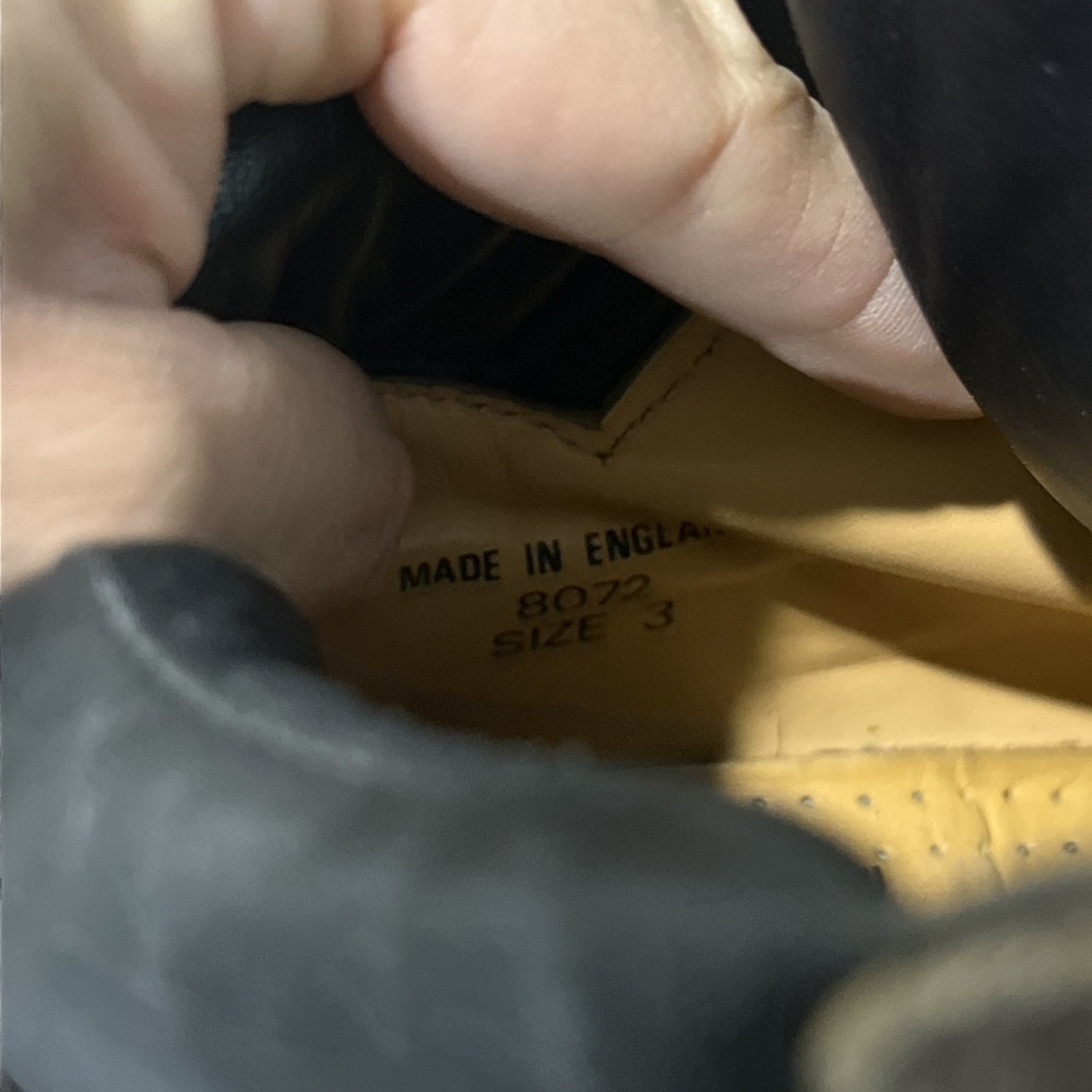 Dr.‎ Martens Boots Kids 3 Brown 8072 Made in England Leather Padded Collar Lug - Picture 7 of 9